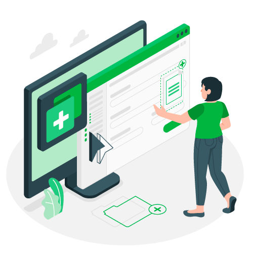 Ilustración portal de trámites